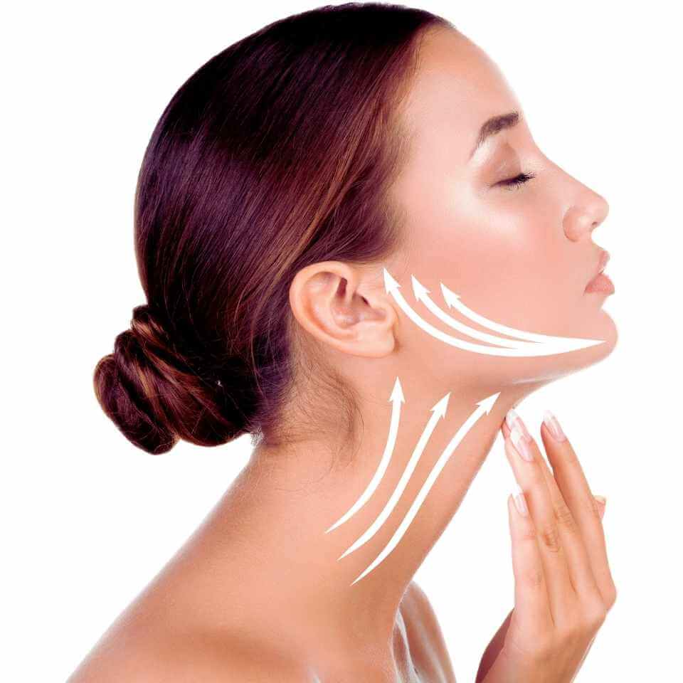 Botox relaxes the neck's platysma muscle